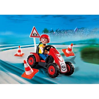 Playmobil Αγόρι Με Αγωνιστικό Go-Kart 4759 4008789047595