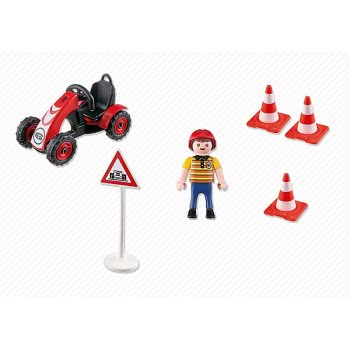 Playmobil Αγόρι Με Αγωνιστικό Go-Kart 4759 4008789047595