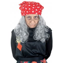 CLOWN Περούκα Γιαγιά Με Τσεμπέρι 71813 5203359718137