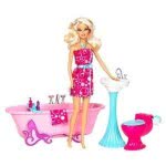 Mattel Barbie Μπάνιο & Κούκλα Y2856 746775204365