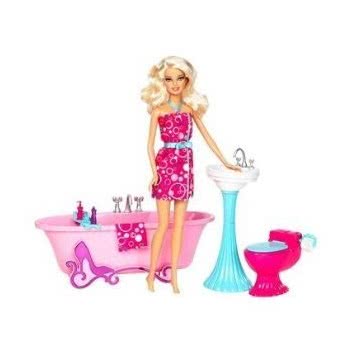 Mattel Barbie Μπάνιο & Κούκλα Y2856 746775204365