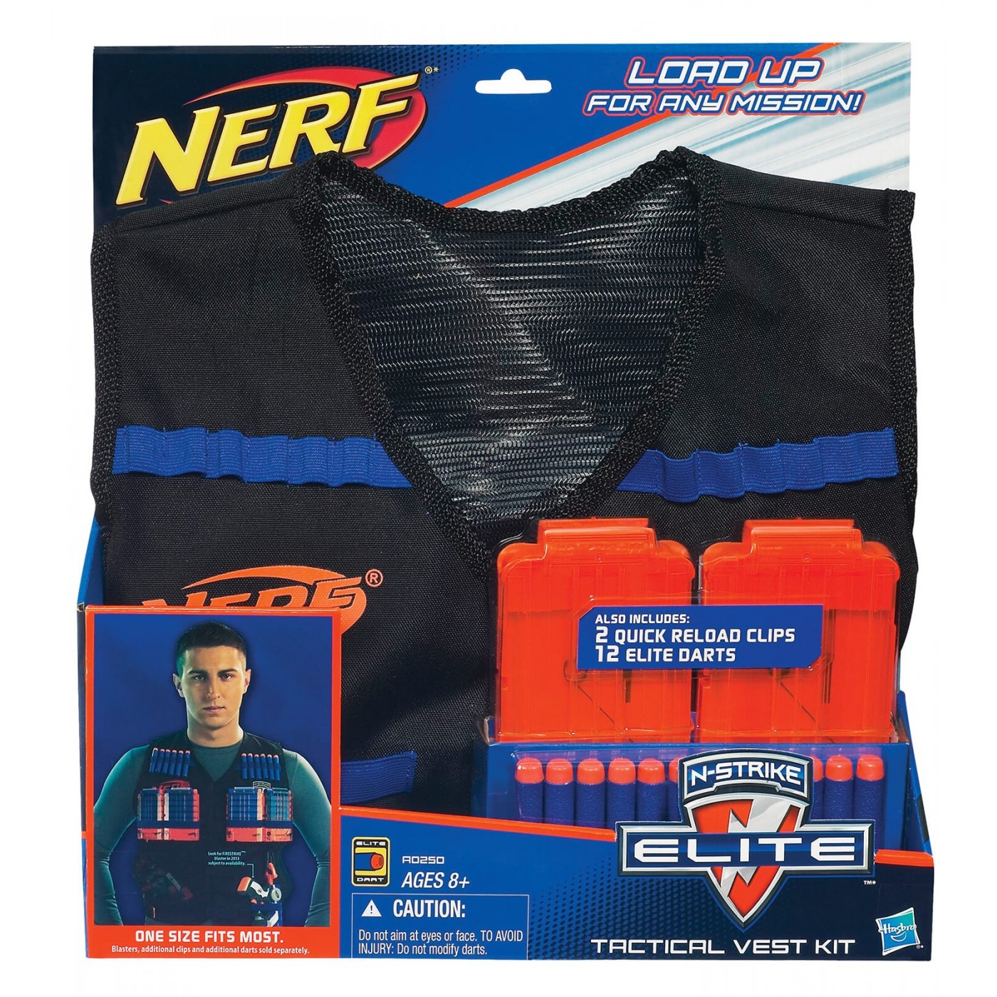 Veste Tactique Nerf Elite Avec Chargeurs Et Fléchettes - Noir