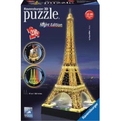 Ravensburger Παζλ 3D 216Τμχ Ο Πύργος Του Άϊφελ Νυχτερινή Έκδοση 12579 4005556125791