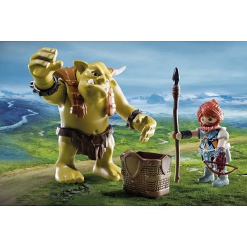 Playmobil Γιγαντιαίο Τρολ Με Νάνο Πολεμιστή 9343 4008789093431