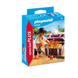 Playmobil Pirate With Treasure Chest 9358 4008789093585