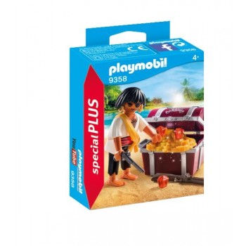 Playmobil Pirate With Treasure Chest 9358 4008789093585
