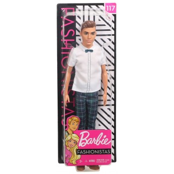 Mattel Barbie Ken Fashionistas No.117 Slick Plaid Brown Hair DWK44 / FXL64 887961694697
