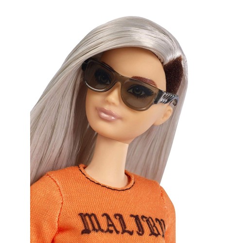 Mattel Barbie Fashionistas 107 Κούκλα Με Πορτοκαλί Μπλούζα Malibu FBR37 / FXL47 887961694543