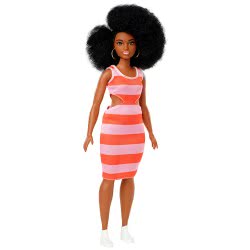Mattel Barbie Fashionistas 105 Κούκλα Με Καμπύλες Και Μαύρα Μαλλιά FBR37 / FXL45 887961694505