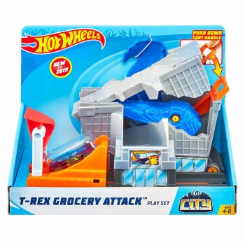 Mattel Hot Wheels T-Rex Grocery Attack Playset FNB05 / GBF92 887961713923