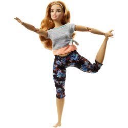 Mattel Barbie Made To Move - Curvy Doll With Auburn Hair FTG80 / FTG84 887961643770