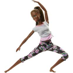 Mattel Barbie Made To Move - Black Hair With Ponytail FTG80 / FTG83 887961643749