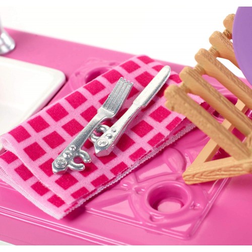 Mattel Barbie Έπιπλα Εσωτερικού Χώρου - Κουζίνα Με Αξεσουάρ FXG33 / FXG35 887961690576