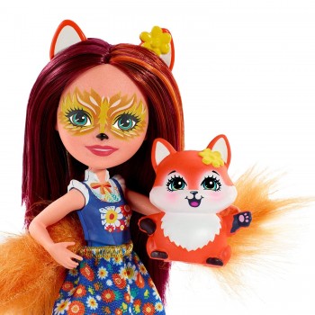 Mattel Enchantimals Κούκλα Και Ζωάκι Felicity Fox And Flick DVH87 / FXM71 887961695533