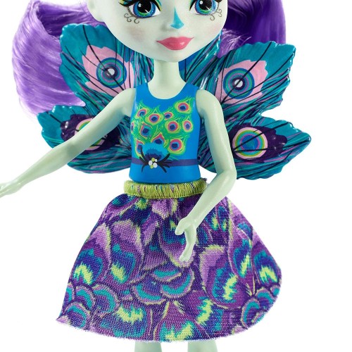 Mattel Enchantimals Κούκλα Και Ζωάκι Patter Peacock And Flap DVH87 / FXM74 887961695519