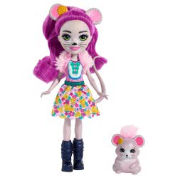 Mattel Enchantimals Κούκλα Mayla Mouse Και Ζωάκι Φιλαράκι Fondue FNH22 / FXM76 887961695540