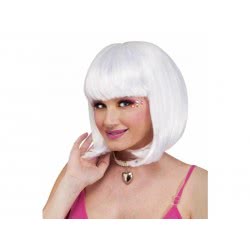 fun world Περούκα Καρέ Άσπρη Φωσφοριζέ 9303-3 5212007554799