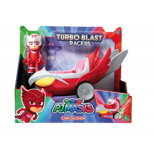 Giochi Preziosi PJ Masks - Πιτζαμοήρωες Οχήματα Turbo Blast Με Φιγούρα Owl-Glitter PJM44500 8056379050186