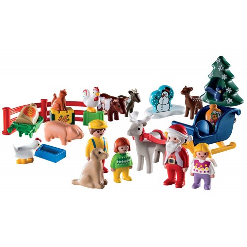 Playmobil 1.2.3 Χριστουγεννιάτικο Ημερολόγιο Χριστούγεννα Στη Φάρμα 9009 4008789090096