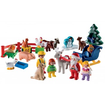 Playmobil 1.2.3 Χριστουγεννιάτικο Ημερολόγιο Χριστούγεννα Στη Φάρμα 9009 4008789090096