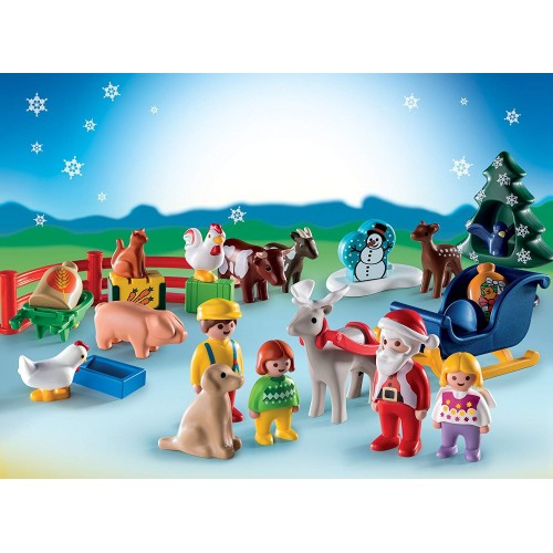 Playmobil 1.2.3 Χριστουγεννιάτικο Ημερολόγιο Χριστούγεννα Στη Φάρμα 9009 4008789090096