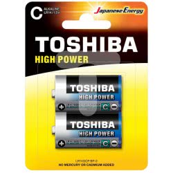 TOSHIBA Alkaline Batteries C High Power LR14 / 1.5 Volt 152651 4904530592522