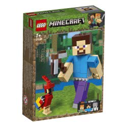 LEGO Minecraft Bigfig Στηβ Με Παπαγάλο - Steve Bigfig With Parrot 21148 5702016370560