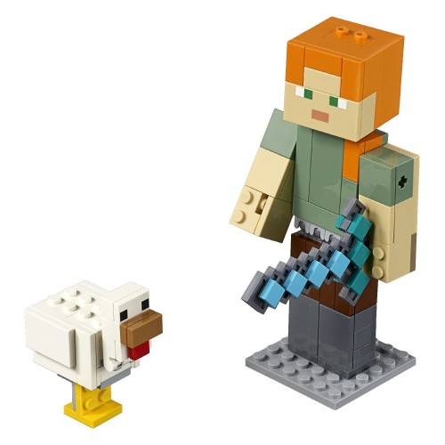 LEGO Minecraft Bigfig Αλεξ Με Κοτόπουλο - Minecraft Alex Bigfig With Chicken 21149 5702016370874