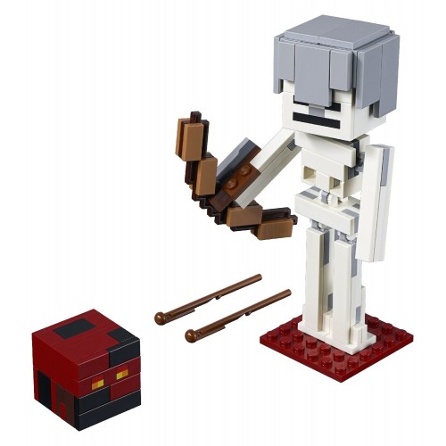 LEGO Minecraft Bigfig Σκελετός Με Κύβο Από Μάγμα 21150 5702016370881