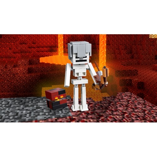 LEGO Minecraft Bigfig Σκελετός Με Κύβο Από Μάγμα 21150 5702016370881