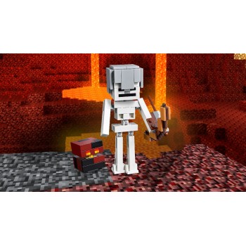 LEGO Minecraft Bigfig Σκελετός Με Κύβο Από Μάγμα 21150 5702016370881