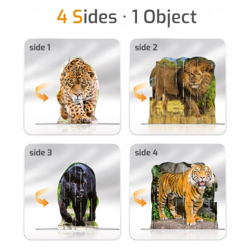 Ravensburger 4S Vision Παζλ 60 Τεμ. Wild Cats 18051 4005556180516