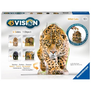 Ravensburger 60 Pcs Puzzle 4S Vision Wild Cats 18051 4005556180516