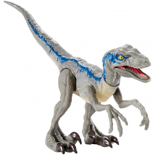 Mattel Jurassic World Βασική Φιγούρα Δεινόσαυρου Με Σπαστά Μέλη - Velociraptor Blue GCR54 / GCR55 887961733365
