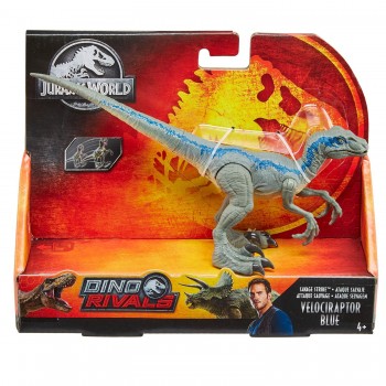 Mattel Jurassic World Βασική Φιγούρα Δεινόσαυρου Με Σπαστά Μέλη - Velociraptor Blue GCR54 / GCR55 887961733365