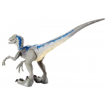 Mattel Jurassic World Basic Dinosaur Figure - Velociraptor Blue GCR54 / GCR55 887961733365