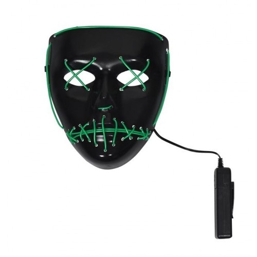 Fun Fashion Carnaval Mask Light Up - 4 Colours(Yellow, Red, Blue, Green) 80975 5204745809750