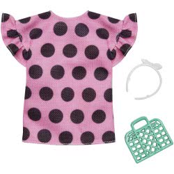 Mattel Barbie Fashion Βραδινά Σύνολα Pink Dotted Shirt And Accessory FND47 / FXJ13 887961692303