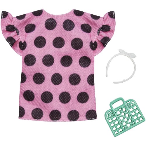 Mattel Barbie Fashion Βραδινά Σύνολα Pink Dotted Shirt And Accessory FND47 / FXJ13 887961692303