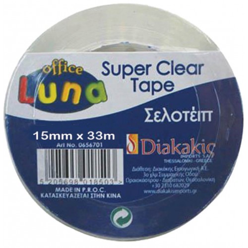 LUNA OFFICE Super Clear Tape 15 X 33Mm 656702 5205698018510