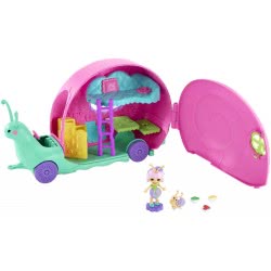 Mattel Enchantimals Petal Park Slow-Mo Camper Vehicle Playset With Saxon Snail Doll GCT42 887961734119