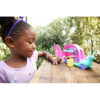 Mattel Enchantimals Petal Park Ζουζουνάκια Φιλαράκια - Τροχόσπιτο Σαλιγκάρι GCT42 887961734119