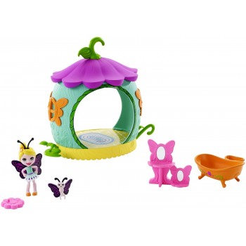 Mattel Enchantimals Petal Park - Ζουζουνάκια Φιλαράκια Σπιτάκι Μπάνιο Κουκούλι FXM96 / FXM97 887961695755