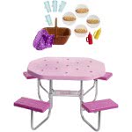 Mattel Barbie Έπιπλα Εξωτερικού Χώρου - Τραπεζάκι Πικ Νικ FXG37 / FXG40 887961690637