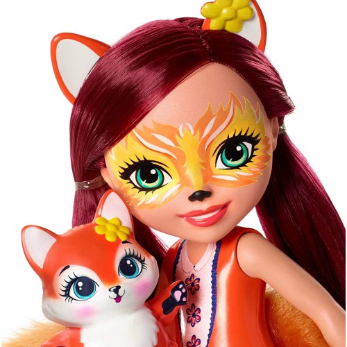 Mattel Enchantimals Μεγάλη Κούκλα - Felicity Fox Με Flick FRH51 / FRH53 887961625783