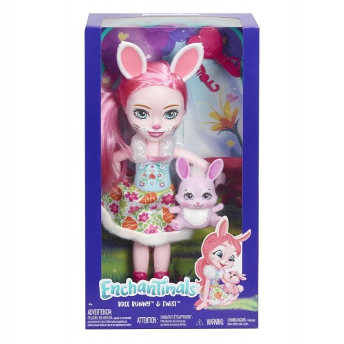 Mattel Enchantimals Μεγάλη Κούκλα - Bree Bunny Με Twist FRH51 / FRH52 887961625776