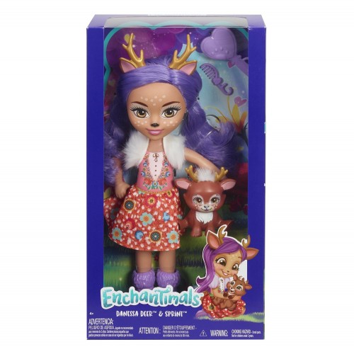 Mattel Enchantimals Big Doll - Danessa Deer With Sprint FRH51 / FRH54 887961625769