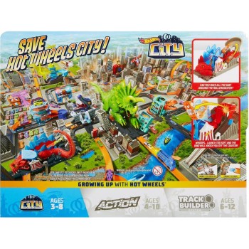 Mattel Hot Wheels City Η Επίθεση Του Δεινόσαυρου Πίστα Με Τέρατα FNB05 / GBF93 887961713909