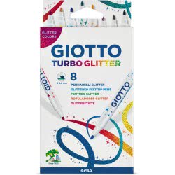 Giotto FILA Turbo Glitter Μαρκαδόροι 8Τμχ 000425800 8000825425806