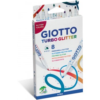 Giotto FILA Turbo Glitter Μαρκαδόροι 8Τμχ 000425800 8000825425806